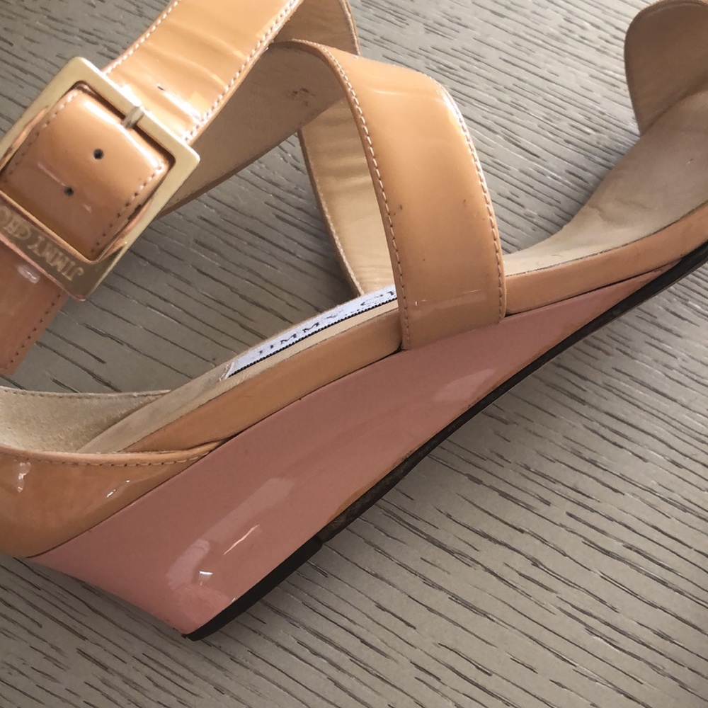 JIMMY CHOO London sandals 2 tones nude/pink - Picture 5 of 8